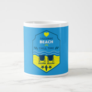 Caneca De Café Grande Presente britânico na praia