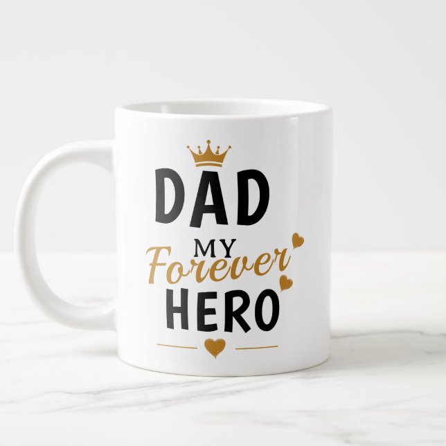 Caneca De Café Grande Presente com Nome Personalizado para o Pai  (Esquerda)