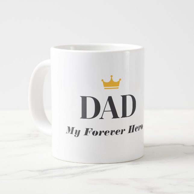 Caneca De Café Grande Presente com Nome Personalizado para o Pai  (Frente Esquerda)