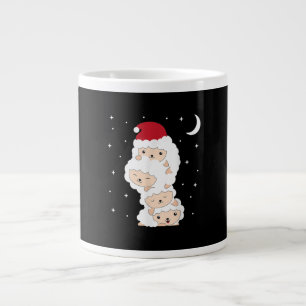 Caneca De Café Grande Presente da Fazenda de Carneiros de Natal Santa Cl