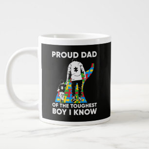 Caneca De Café Grande Presente de aniversário de quebra-cabeça do pai pa