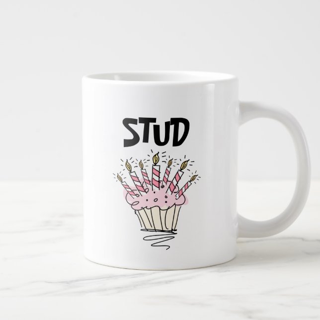 Caneca De Café Grande Presente de Aniversário Stud Muffin (Direita)