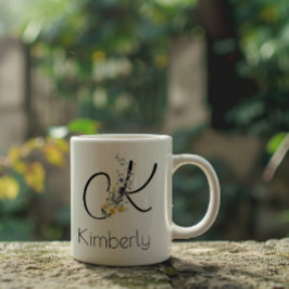 Caneca De Café Grande Presente de aposentadoria monograma de empregador