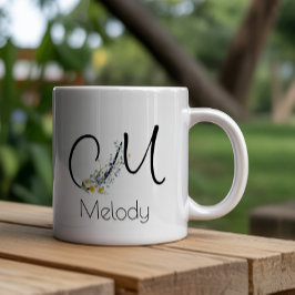 Caneca De Café Grande Presente de aposentadoria monograma do empregador