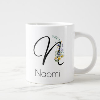 Caneca De Café Grande Presente de aposentadoria monograma do empregador 