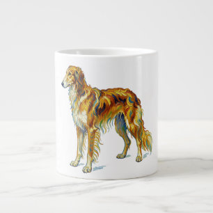 Caneca De Café Grande Presente de Cachorro Colorido Vibrante Desenho de 