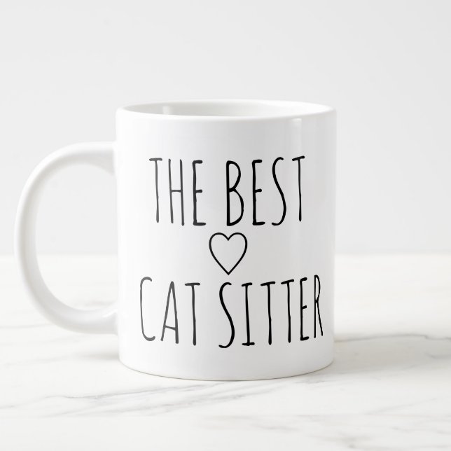 Caneca De Café Grande Presente de Cuidador de Animais 'O Melhor Cuidador (Esquerda)