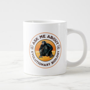 Caneca De Café Grande Presente de Humor da Evolução para Professor de Bi