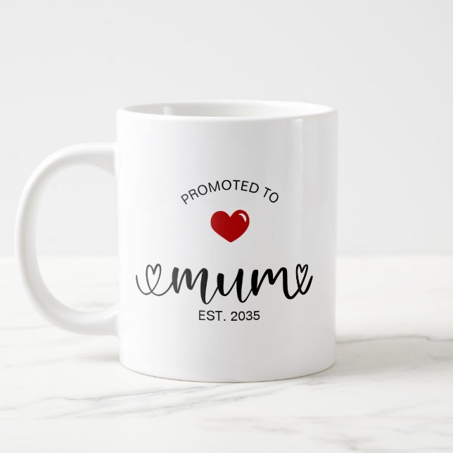 Caneca De Café Grande Presente de Mãe Estabelecida pela Nova Mamãe (Esquerda)
