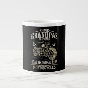 Caneca De Café Grande Presente De Motocicleta Real Avô Para Avô.pn