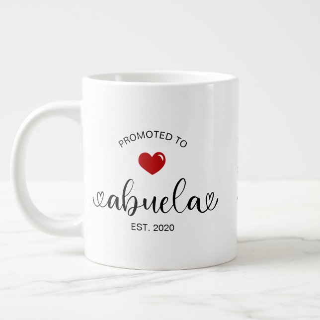 Caneca De Café Grande Presente de Nova Avó Estabelecida Abuela (Esquerda)