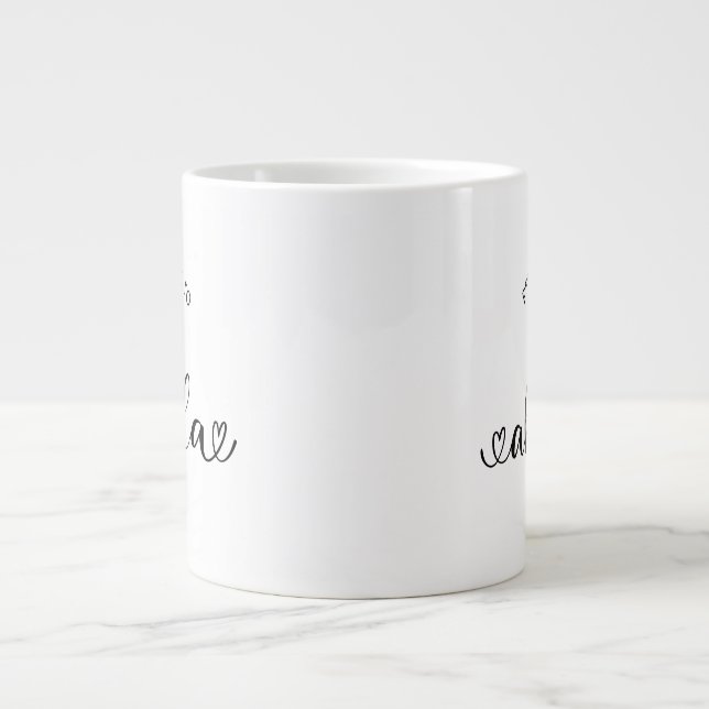Caneca De Café Grande Presente de Nova Avó Estabelecida Abuela (Frente)