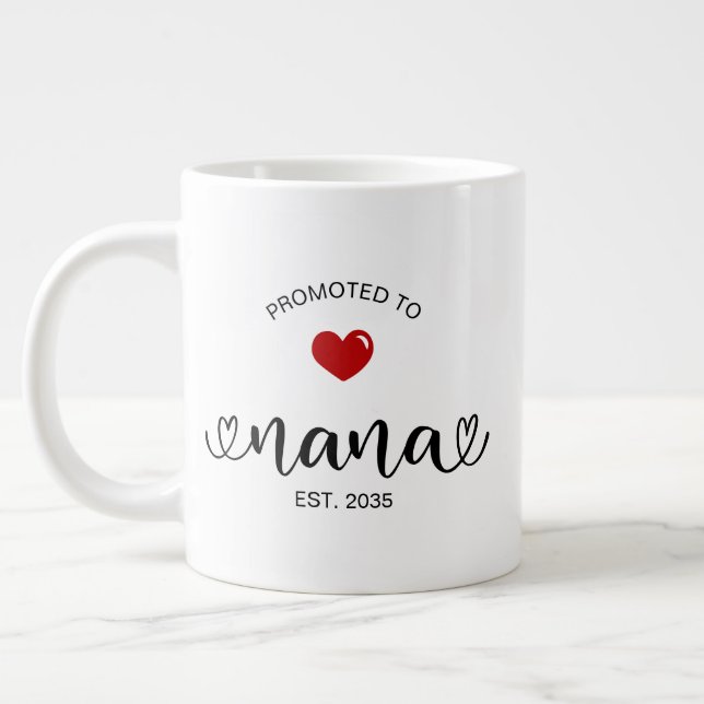 Caneca De Café Grande Presente de Nova Avó Estabelecida Nana (Esquerda)