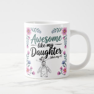 Caneca De Café Grande Presente de pai e Filha Incrível Como Minha Arte