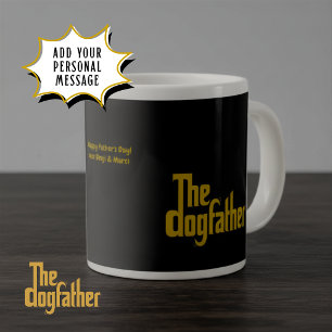 Caneca De Café Grande Presente do Dia dos Pais personalizado O Dogfather