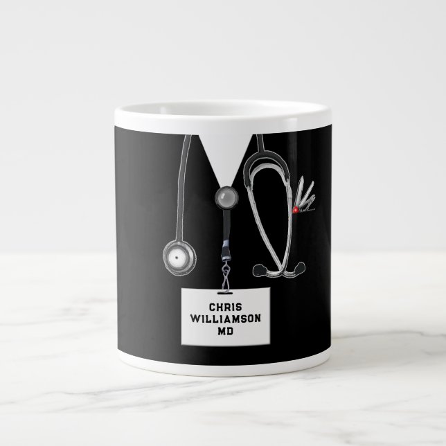Caneca De Café Grande Presente Engraçado para Médico (Frente)