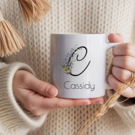 Caneca De Café Grande Presente feminino de aposentadoria monograma do em