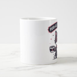 Caneca De Café Grande Presente para amante de café com bandana de gato s