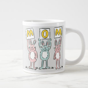 Caneca De Café Grande Presente para Design de Coelhos Divertidos da Mãe