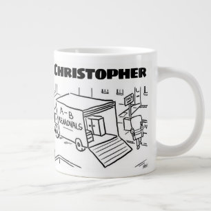 Caneca De Café Grande Presente para um Homem Removido com Nome
