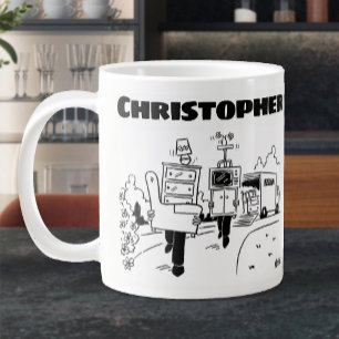 Caneca De Café Grande Presente para um Homem Removido com Nome