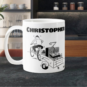 Caneca De Café Grande Presente para um Jockey de Disco Móvel com Nome