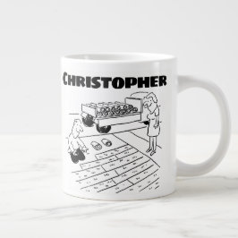 Caneca De Café Grande Presente para uma Camada Turf Lâmpada com Nome