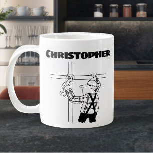 Caneca De Café Grande Presente para uma pasta Scaffolder com Nome Adicio