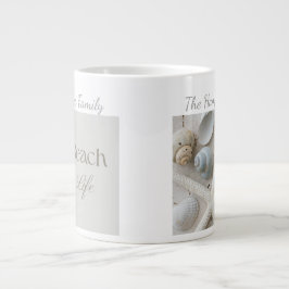 Caneca De Café Grande Presente Personalizado de Conchas Marinhas para Ca