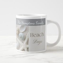 Caneca De Café Grande Presente Personalizado de Conchas Marinhas para Ca