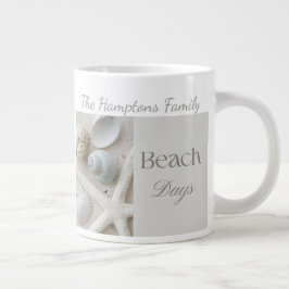 Caneca De Café Grande Presente Personalizado de Conchas Marinhas para Ca