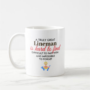 Caneca De Café Grande Presente Personalizado de Nome para Lineman