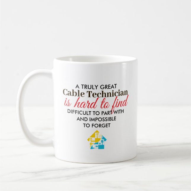 Caneca De Café Grande Presente Personalizado de Nome para Técnico (Esquerda)
