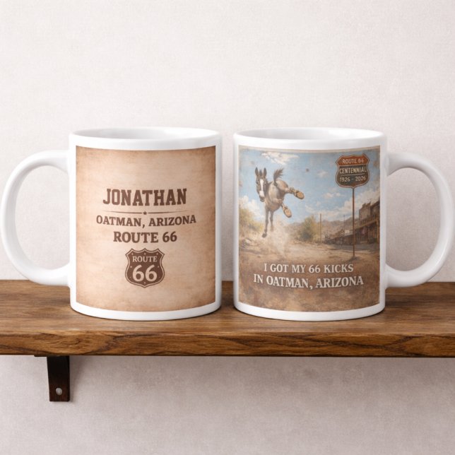 Caneca De Café Grande Presente Personalizado do Centenário da Rota 66 co (Criador carregado)