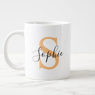 Caneca De Café Grande Presente Personalizado Nome Customizado Escrita El