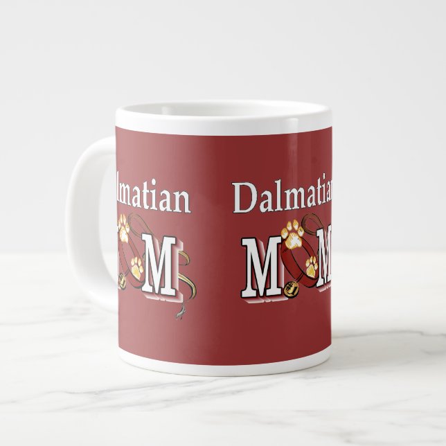Caneca De Café Grande Presentes da mãe Dalmaciana (Frente Esquerda)
