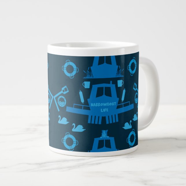 Caneca De Café Grande Presentes de British Narrowboat (Frente Esquerda)