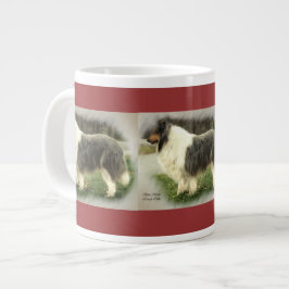 Caneca De Café Grande Presentes de Collie Rough Rough Blue