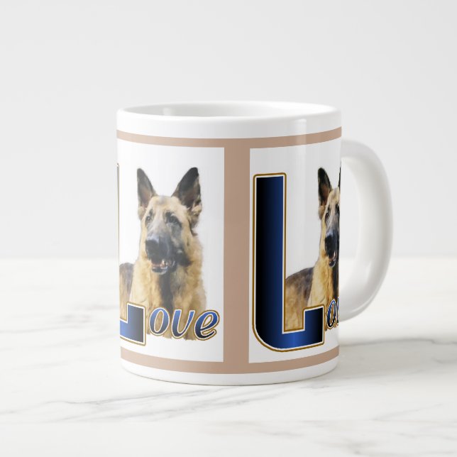 Caneca De Café Grande Presentes de german shepherd (Frente Esquerda)