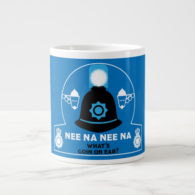 Caneca De Café Grande Presentes E Acessórios Da Polícia Britânica (Frente)