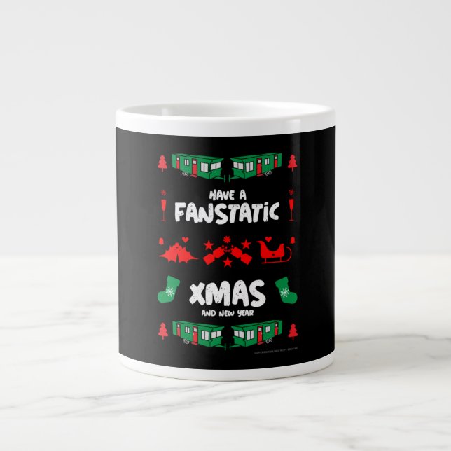 Caneca De Café Grande Presentes estáticos engraçados para a casa móvel d (Frente)