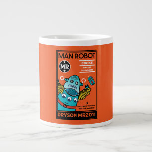Caneca De Café Grande Presentes Robôs Para Aniversário Ou Suéter De Casa