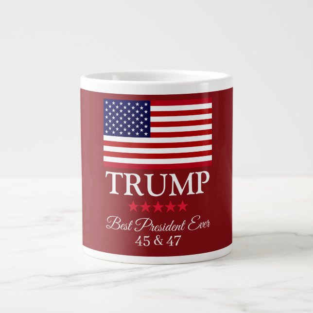CANECA DE CAFÉ GRANDE PRESIDENT DONALD TRUMP BEST PRESIDENT EVER  (Frente)