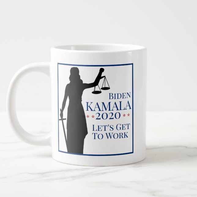 Caneca De Café Grande Presidente Biden Harris para as eleições de 2020 (Esquerda)