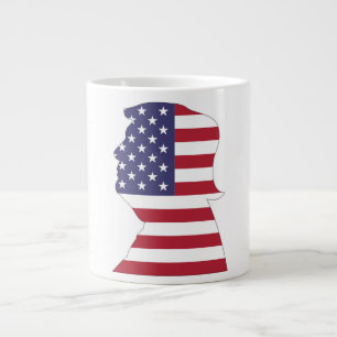 CANECA DE CAFÉ GRANDE PRESIDENTE DONALD TRUMP AMERICAN FLAG