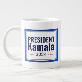 Caneca De Café Grande Presidente Kamala 2024 Eleições