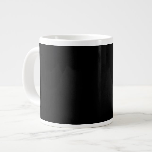 Caneca De Café Grande Preto negro, simplesmente elegante (Frente Esquerda)