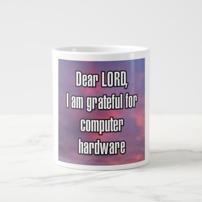 Caneca De Café Grande Prezado SENHOR, sou grato pelo Mug de hardware de  (Frente)