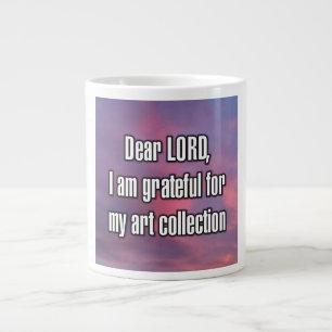 Caneca De Café Grande Prezado SENHOR, sou grato por minha coleção de art