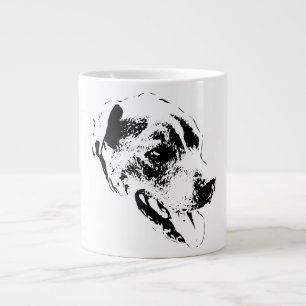Caneca De Café Grande Príbulas felizes Misturam preto e branco Retrato M